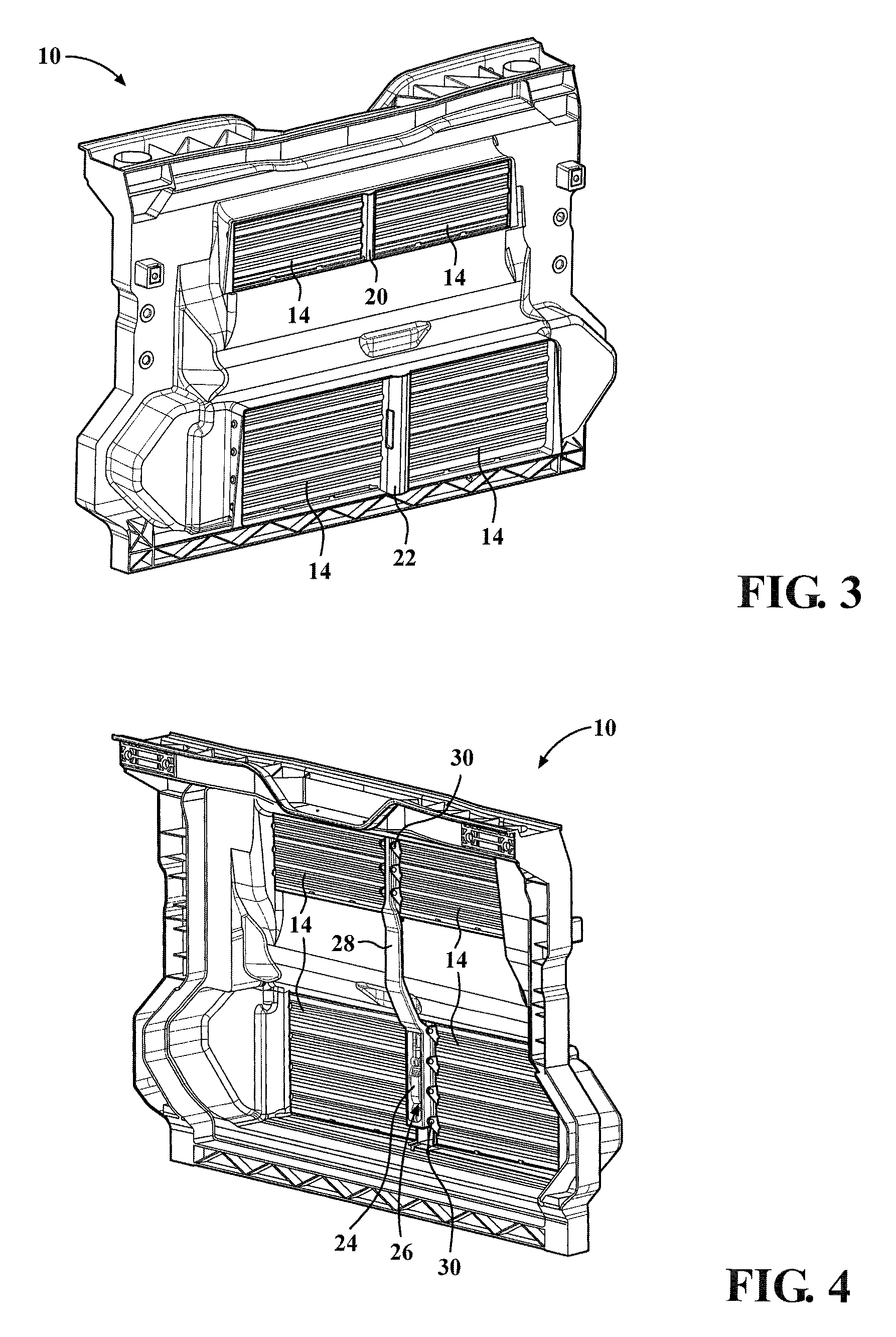 Vehicle engine compartment louver carrier with integrated ducting