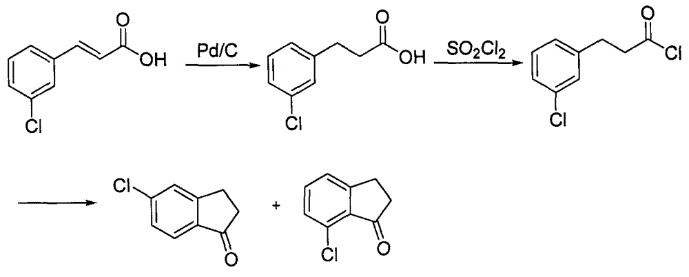 Synthetic method of 5-chloro-1-indanone