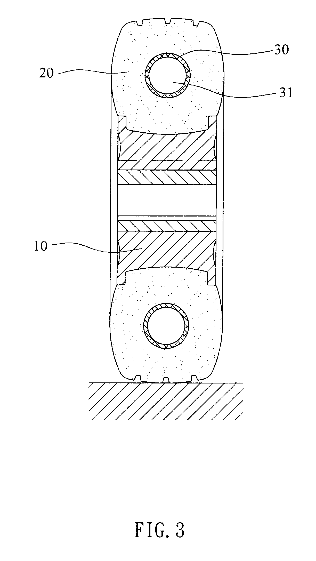 Tire with foam portion and resilient portion