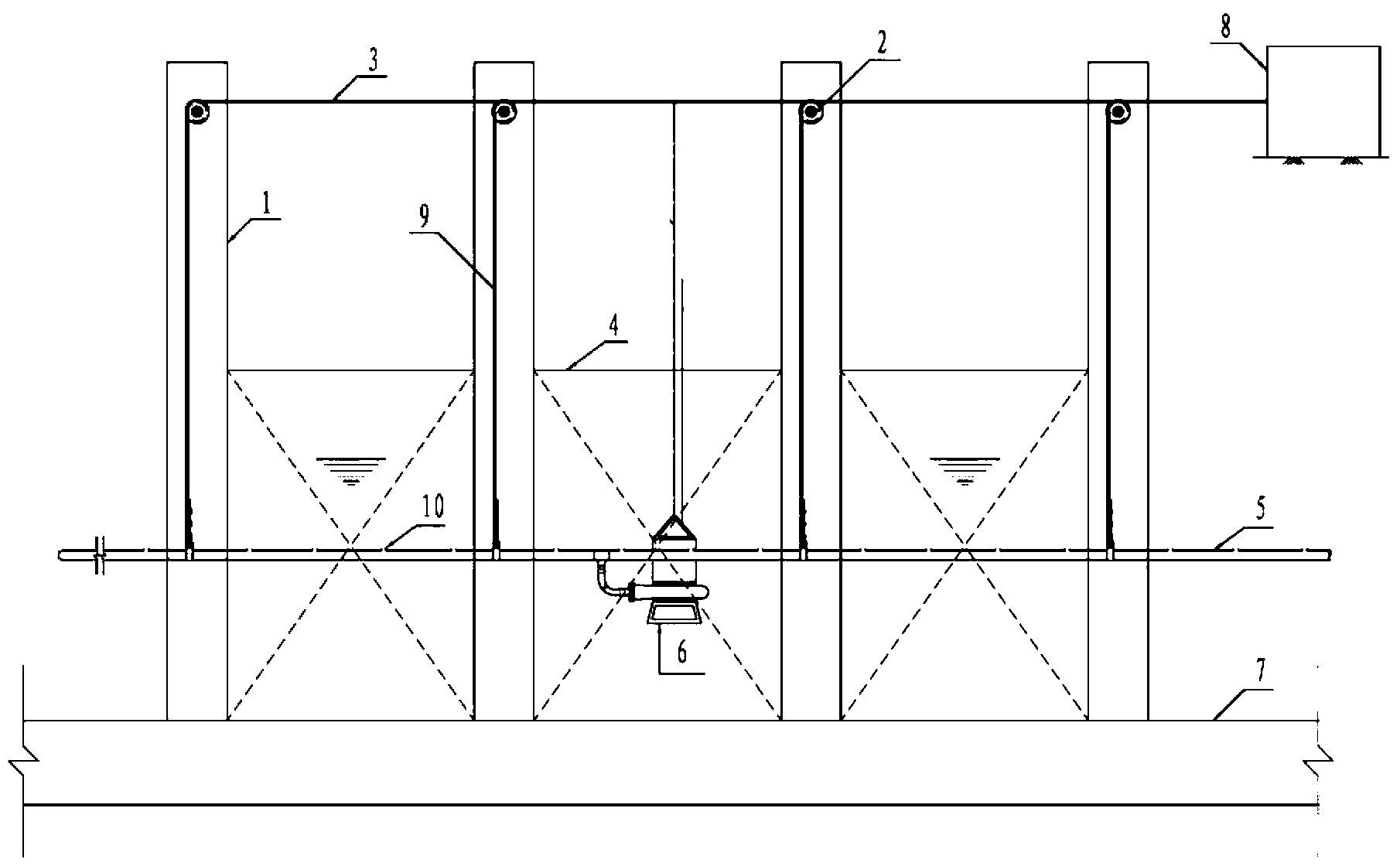 Anti-freezing device for sluice gate