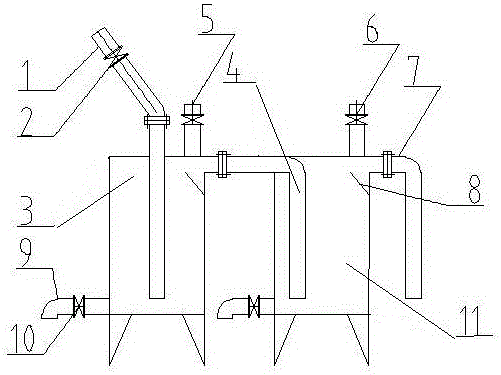 Energy-saving environment-friendly efficient water drainage and silt removal device for flue gas desulfurization chimney