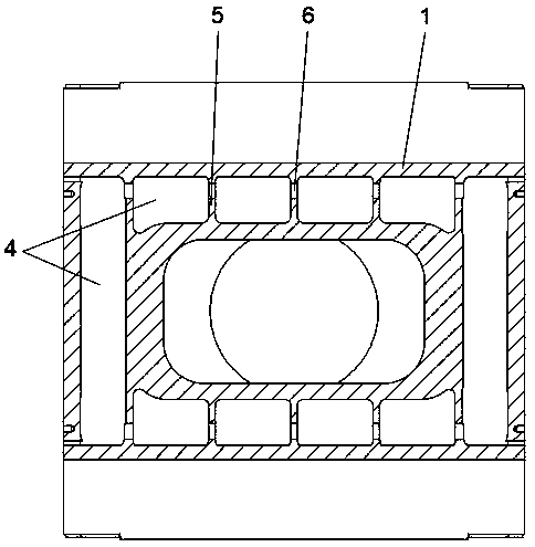 Pump body structure of constant-temperature and high-efficiency roots pump