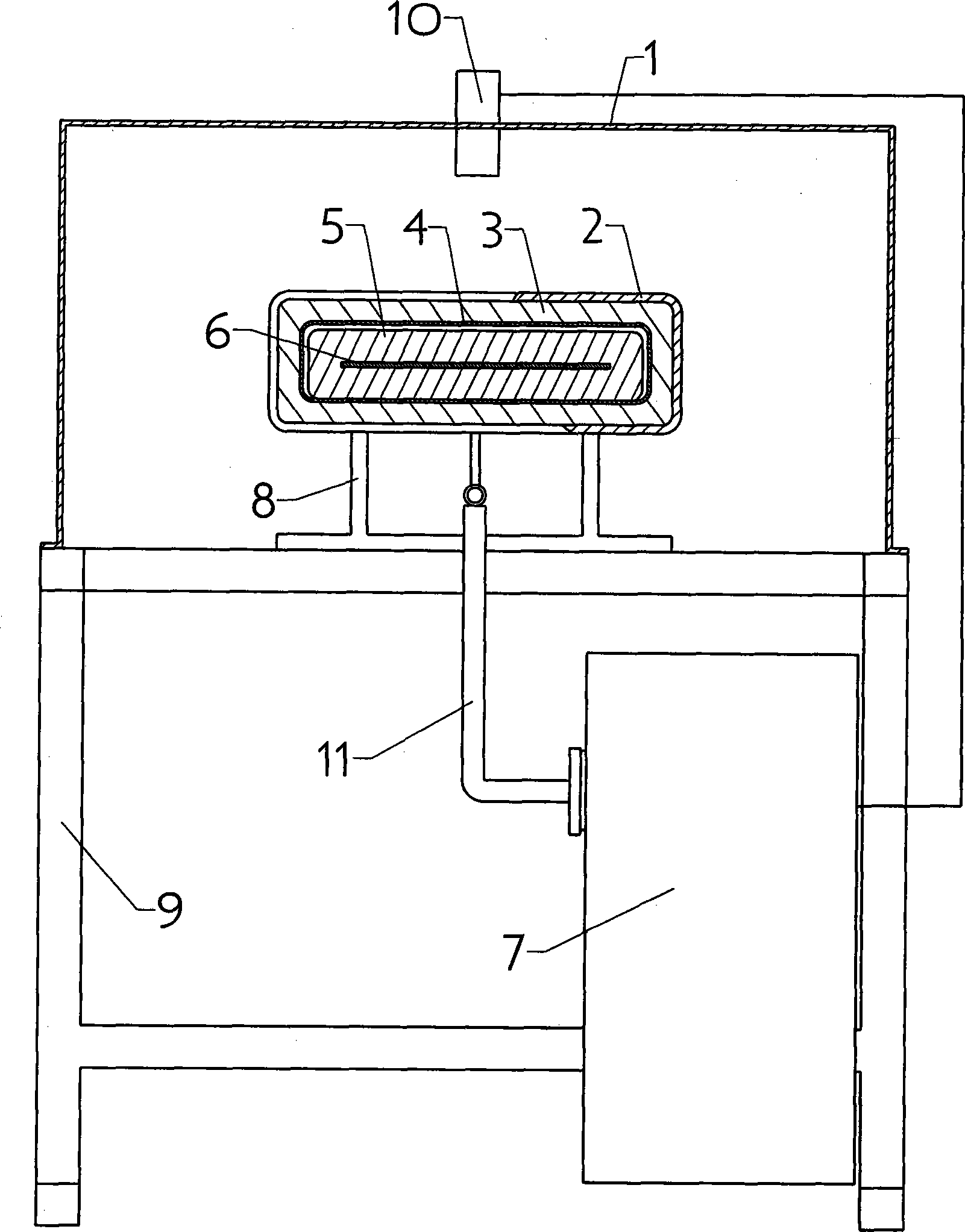 Inducing heating device for thin steel strip coil and heat treatment process thereof