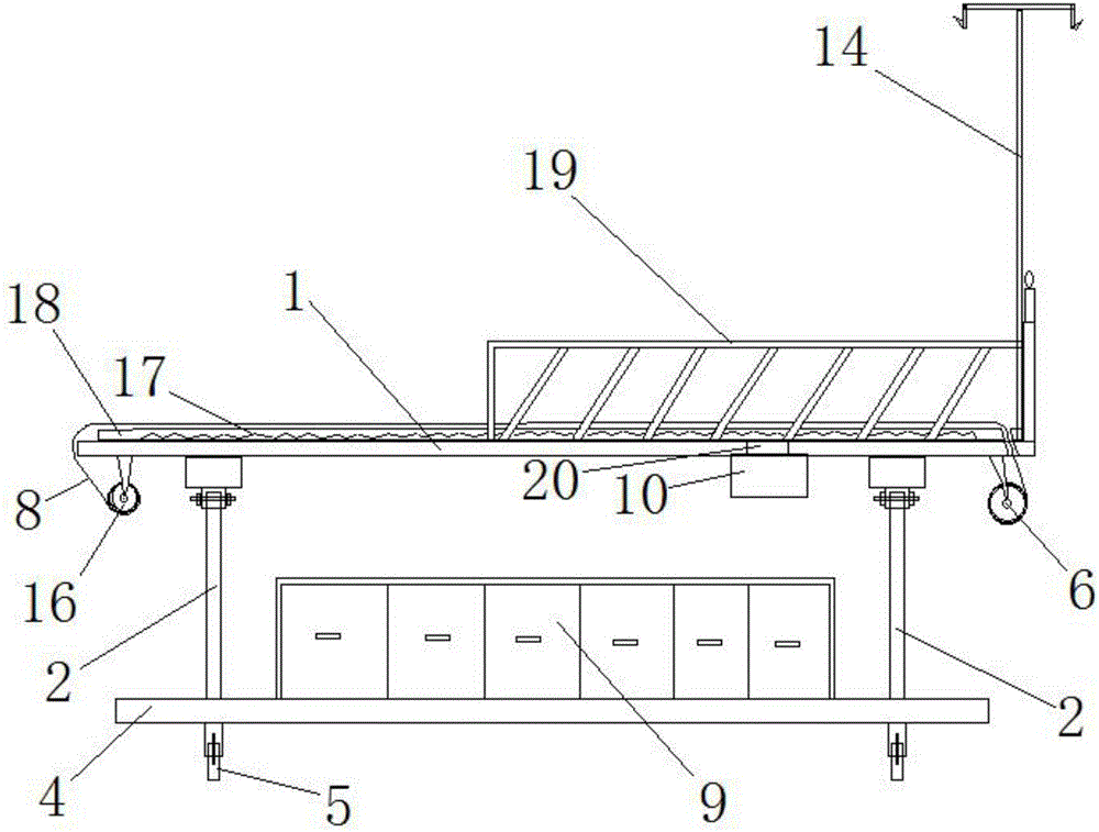 Novel comprehensive emergency treatment examining table