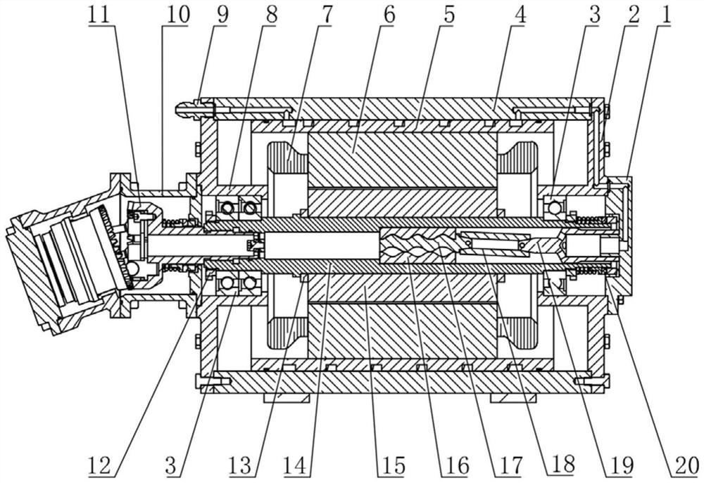 Hydraulic motor pump with forced flow heat dissipation function