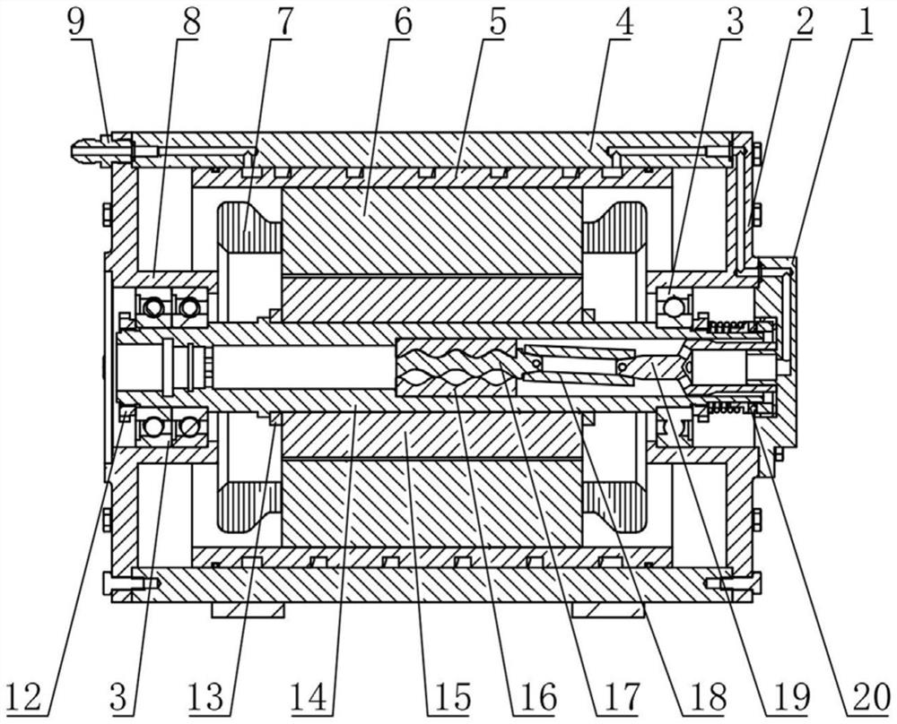 Hydraulic motor pump with forced flow heat dissipation function