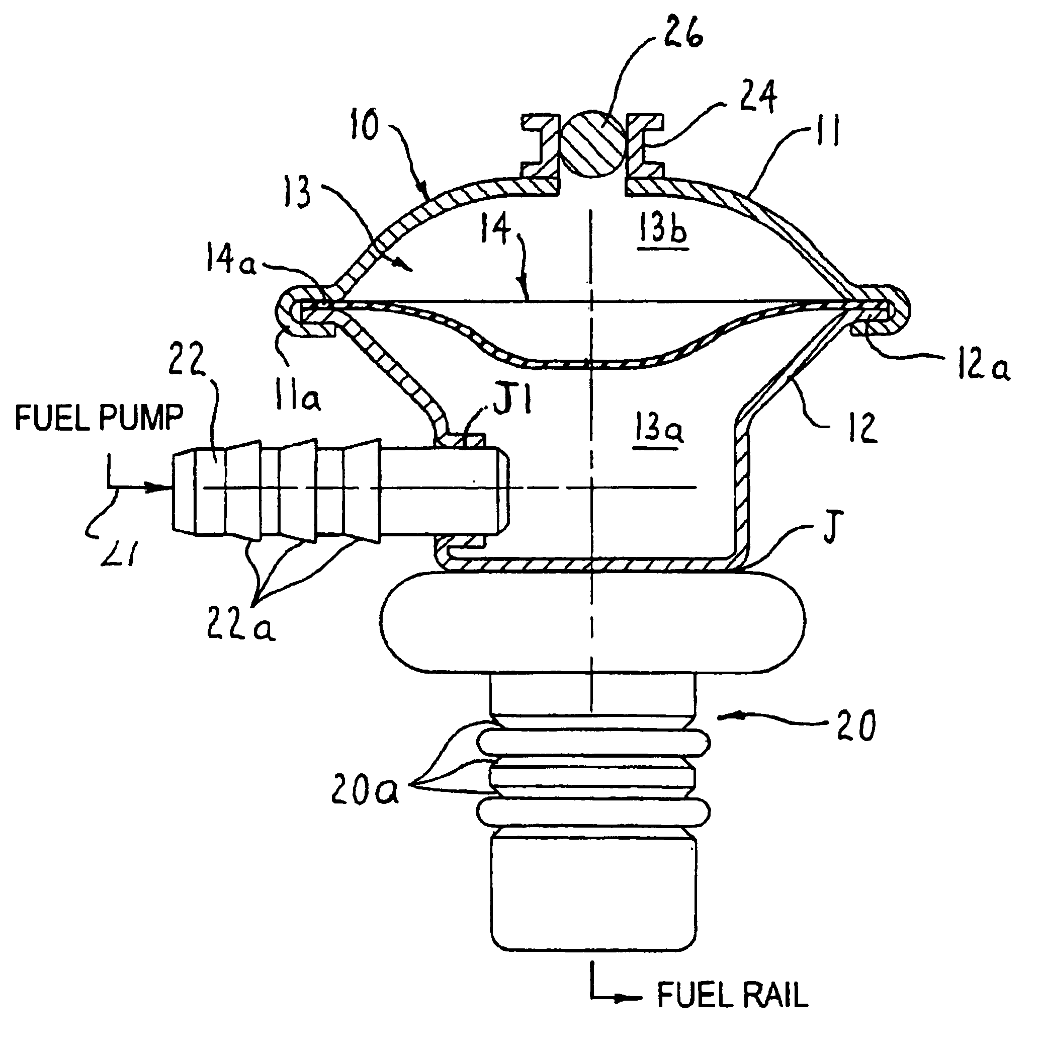 Vehicle fuel pulse damper