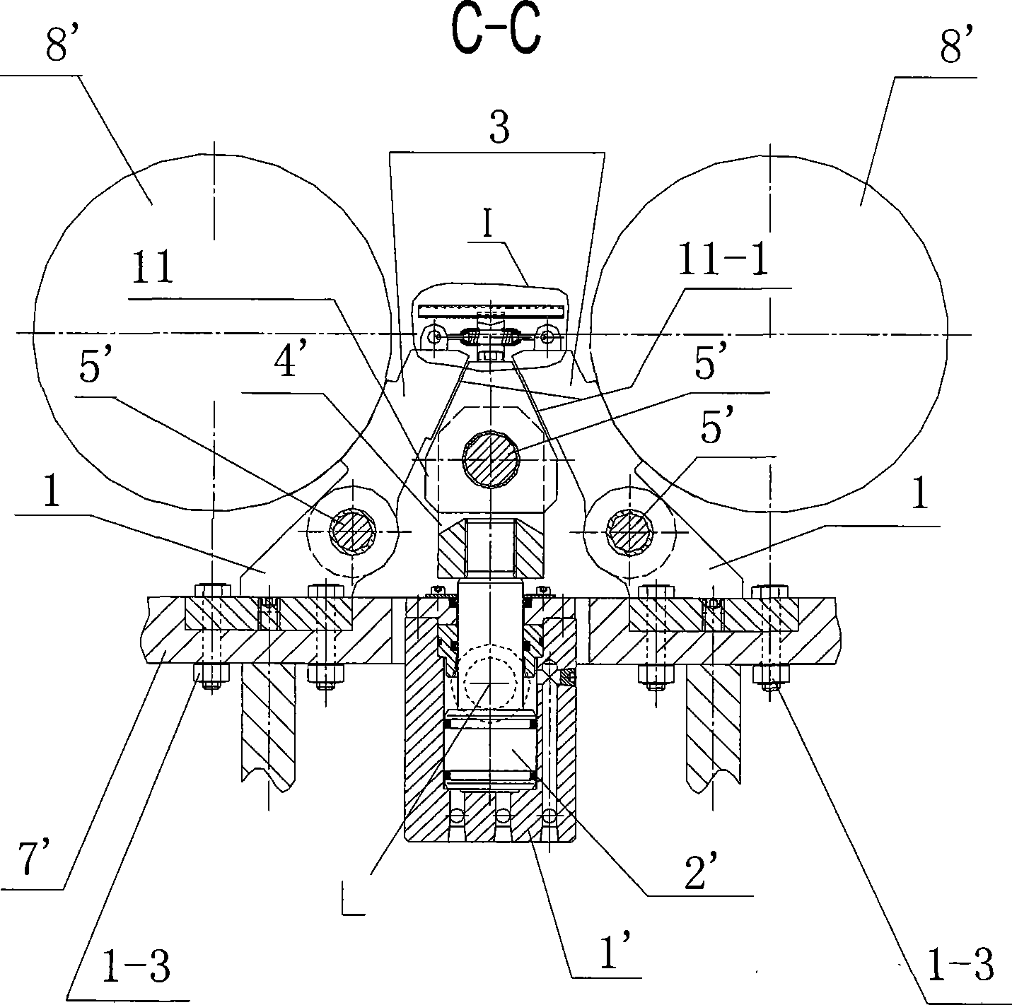 Brake device for support roller of coil stripping car