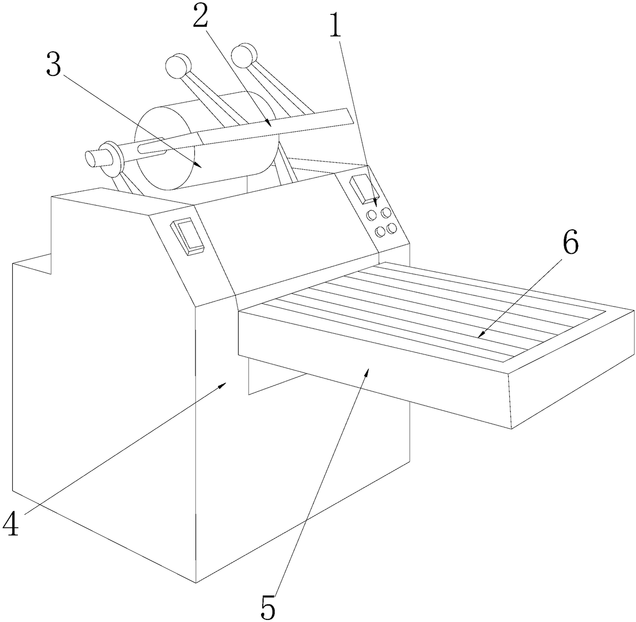 Overlapped plastic bag winding device based on anti-adhesion roller rolling hot-pressing dehumidification