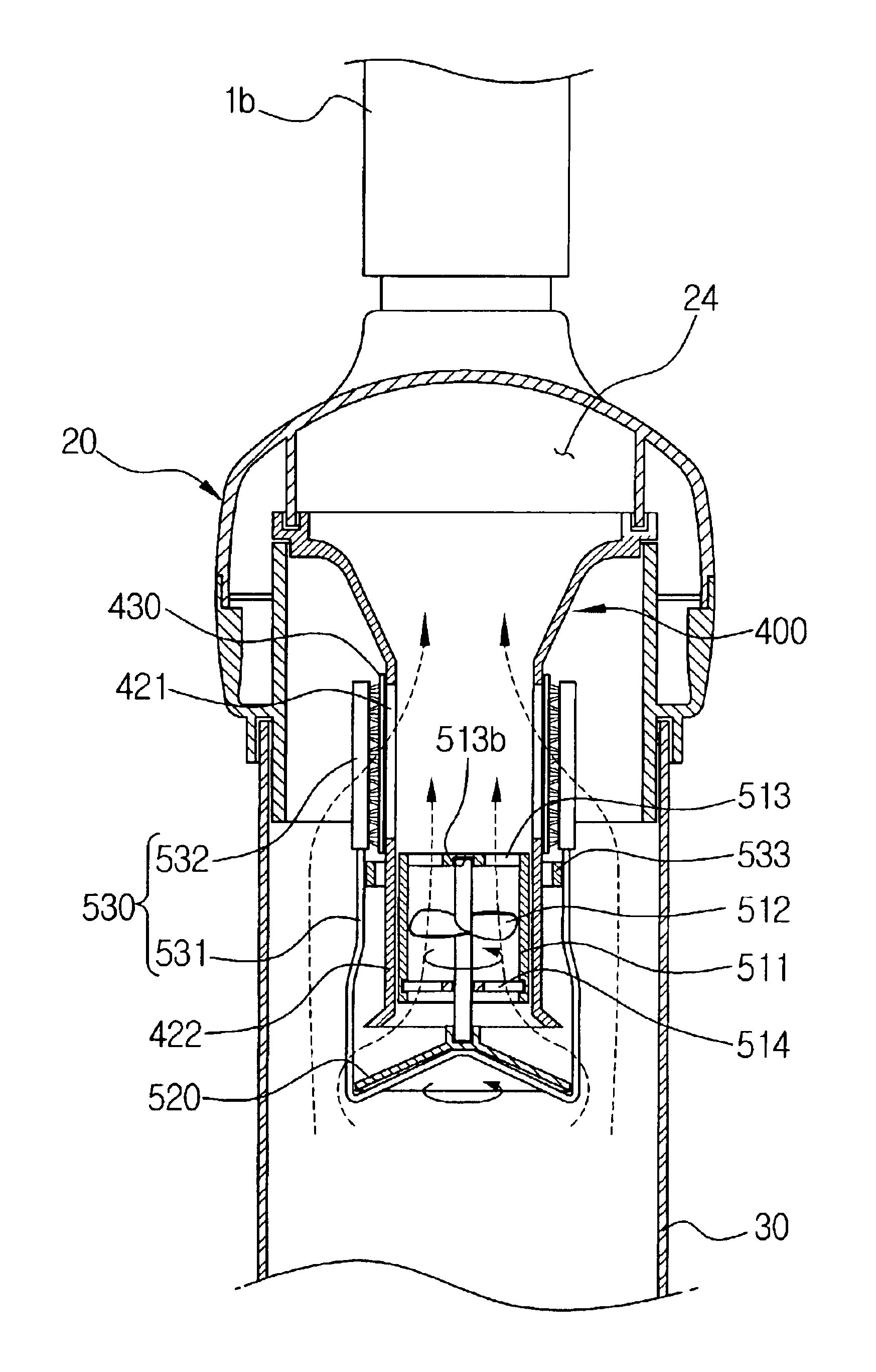 Cyclone-type dust collecting apparatus for vacuum cleaner