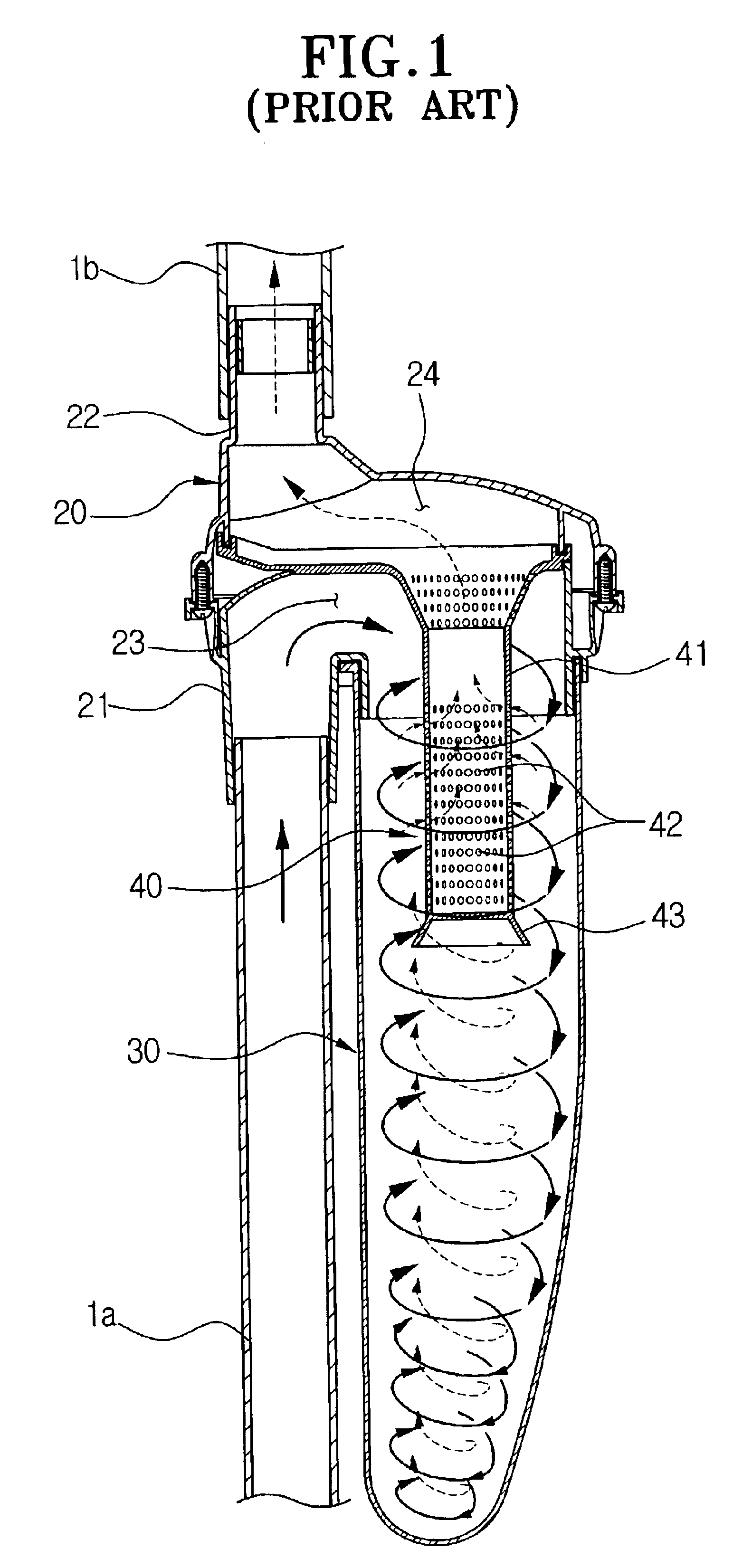 Cyclone-type dust collecting apparatus for vacuum cleaner