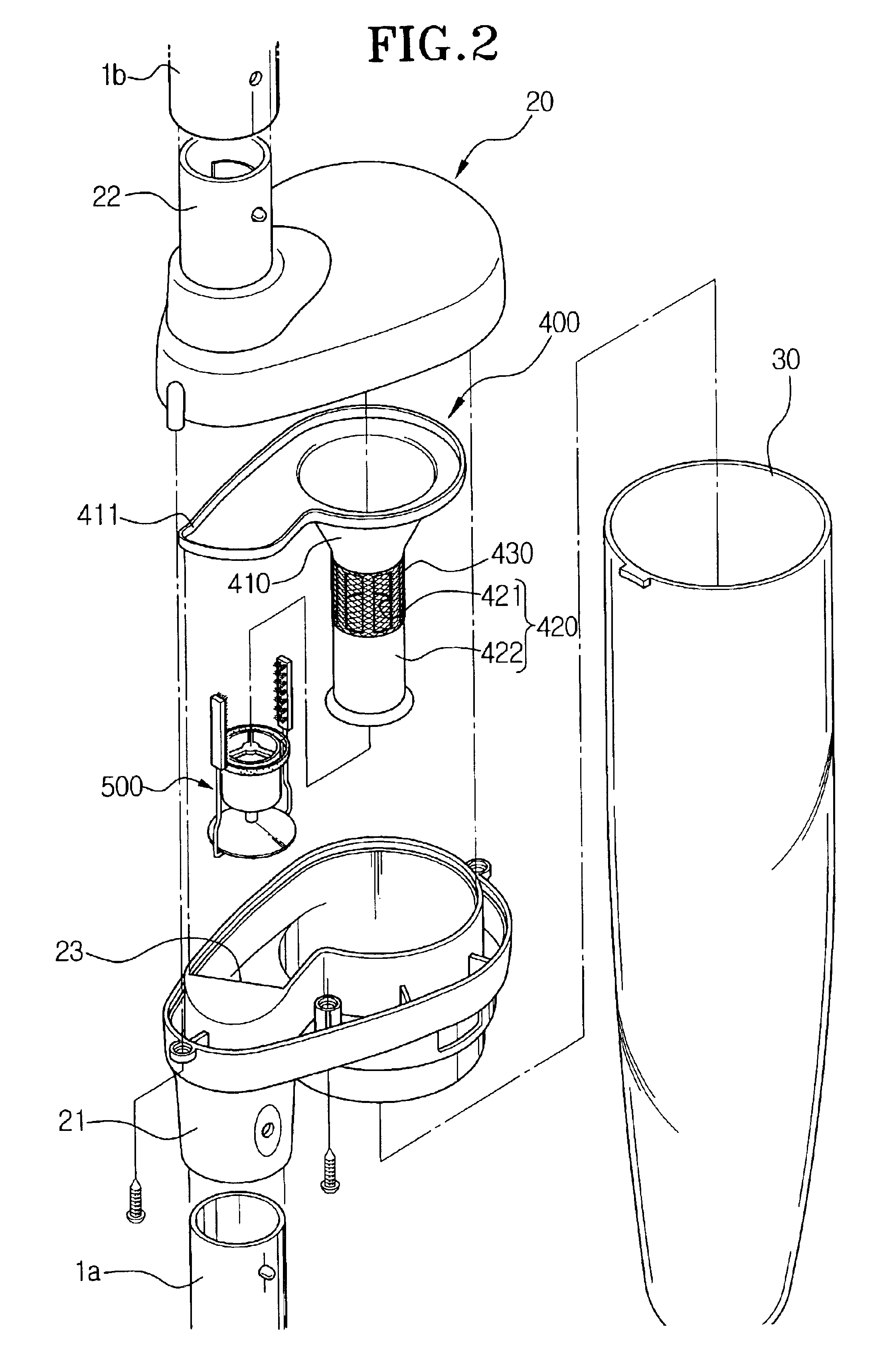 Cyclone-type dust collecting apparatus for vacuum cleaner