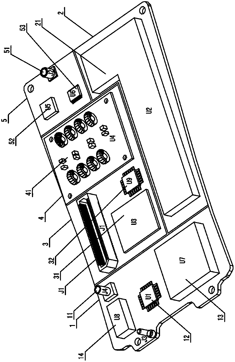 Wireless channel module integrating frequency synthetic, frequency-modulating medium frequency amplifying, power amplifying and low pass