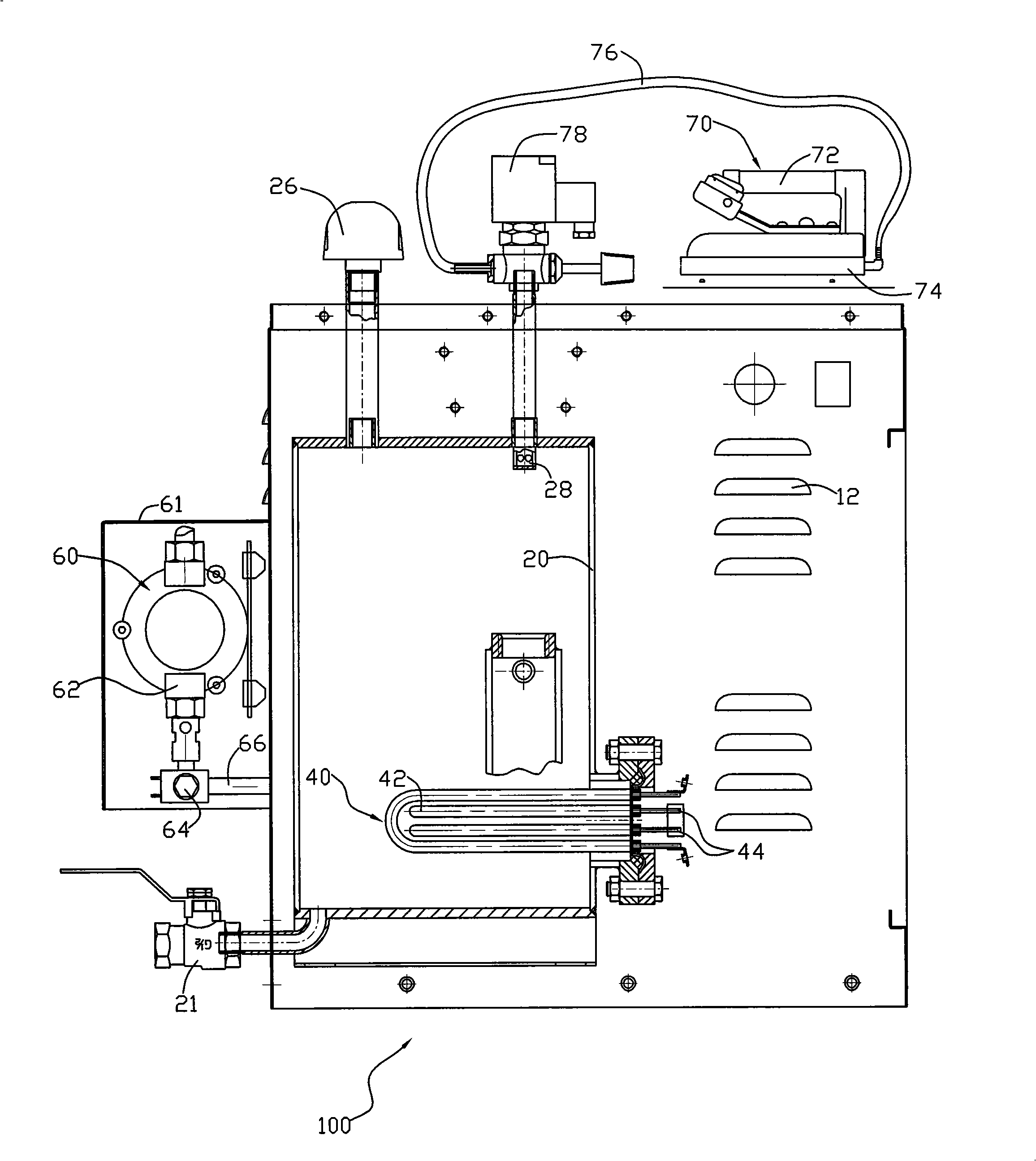 Electric heating steam generator