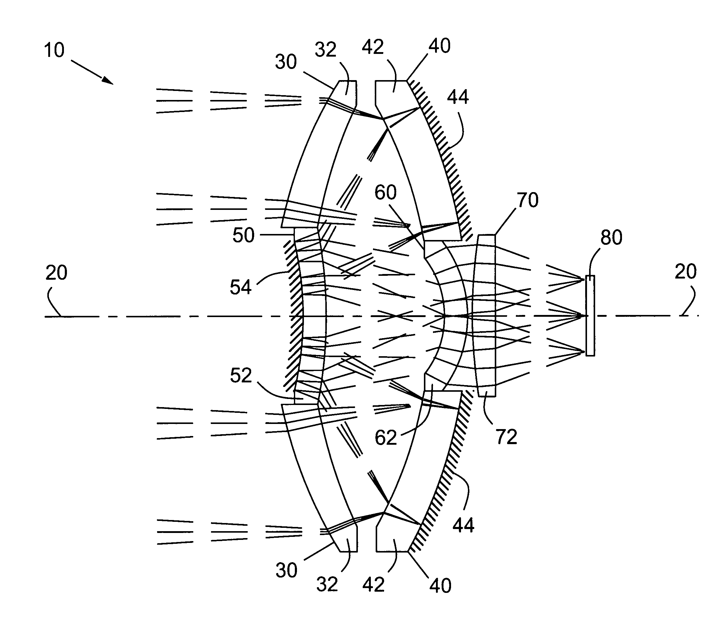 Compact fast catadioptric imager