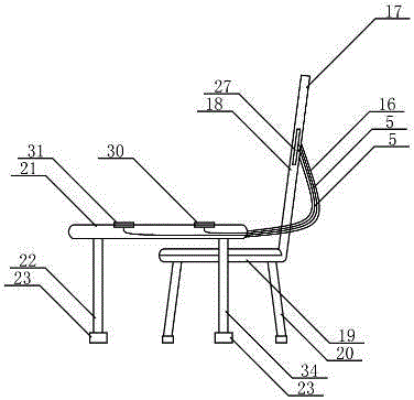 Hand-supported parallel bars smart office chair for exercise and weight loss of Internet Plus clerk