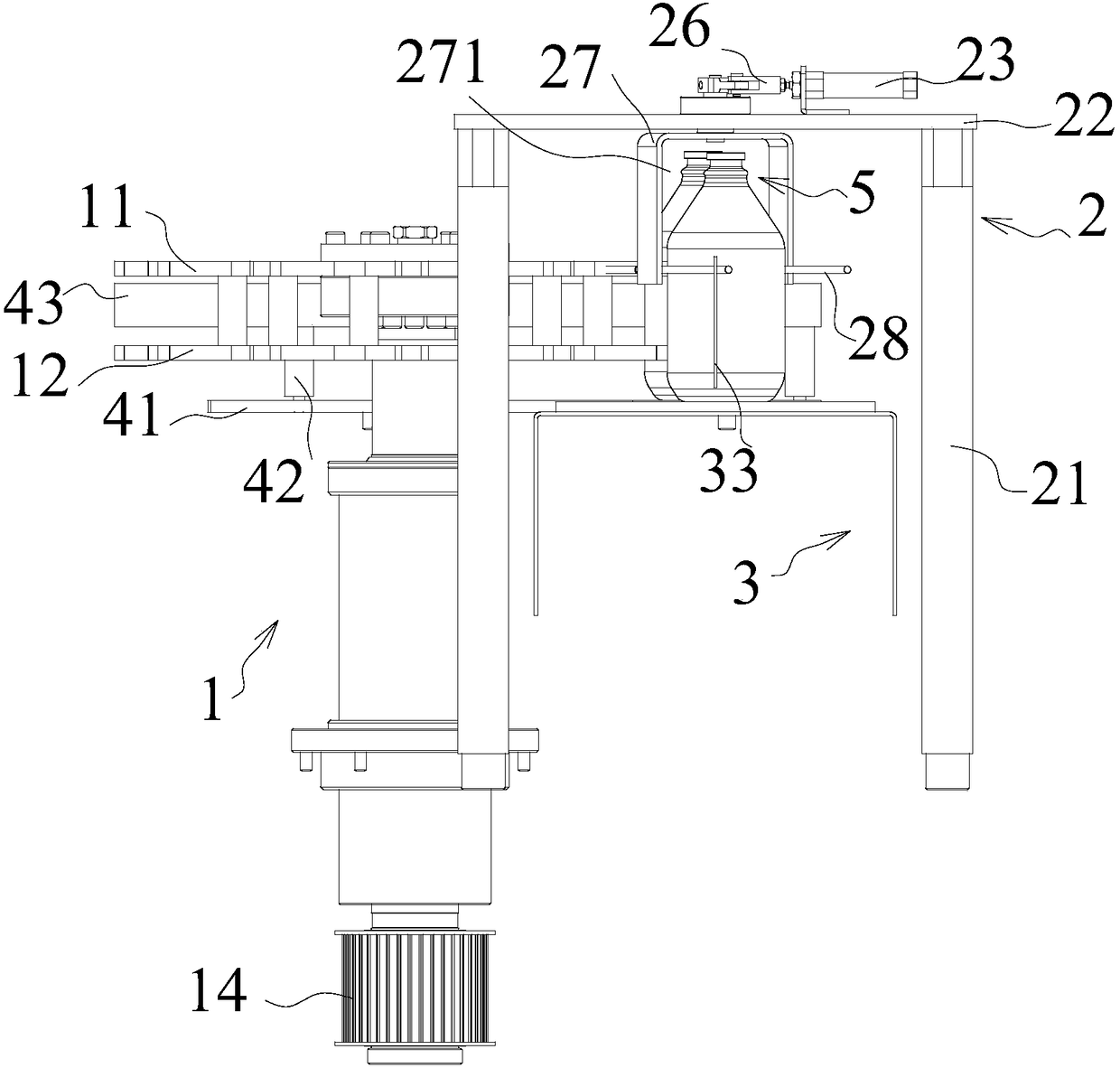 Bottle body output mechanism