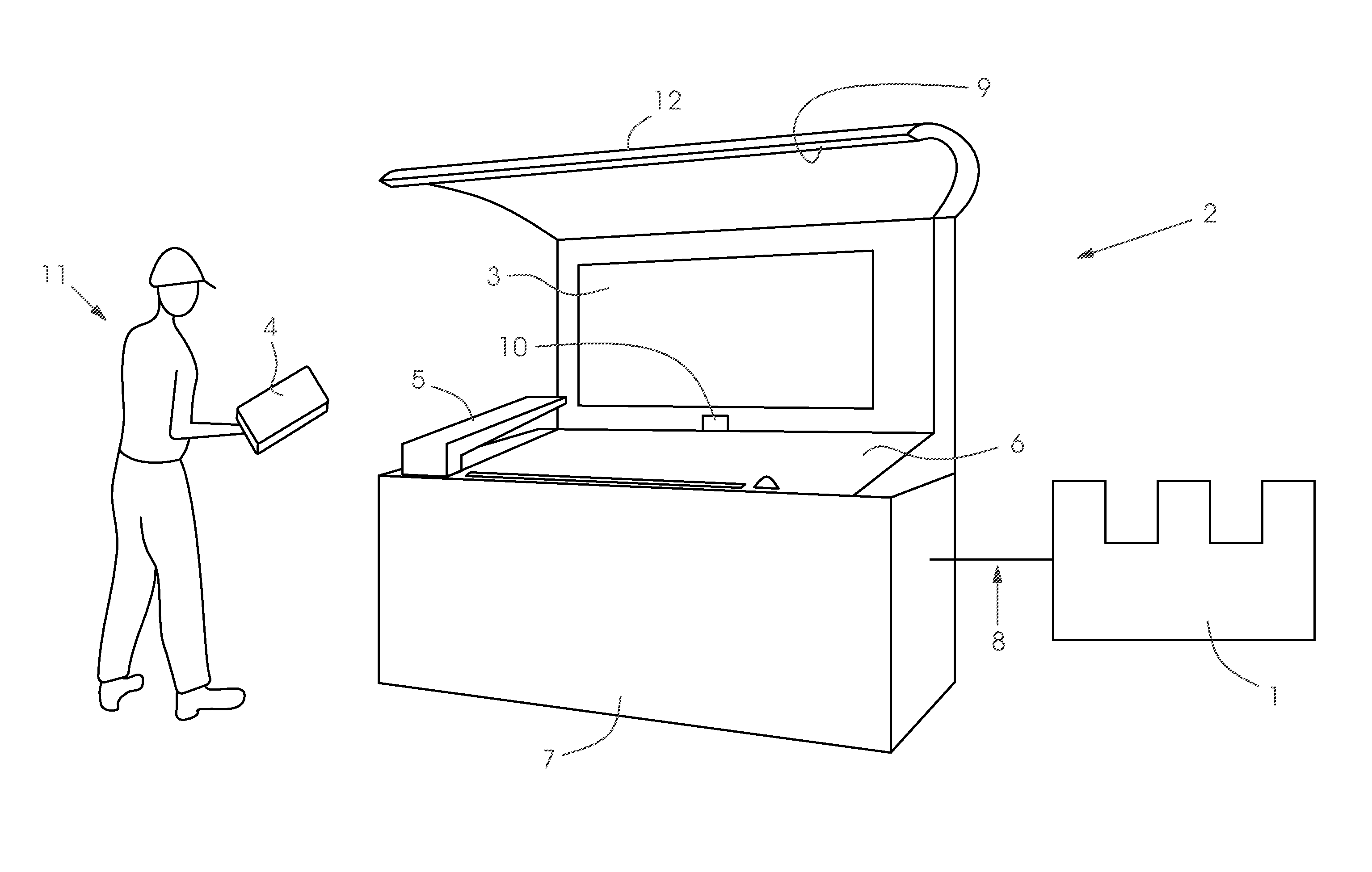 Device for operating graphic arts machines and devices having a display device with a touch operation wall screen