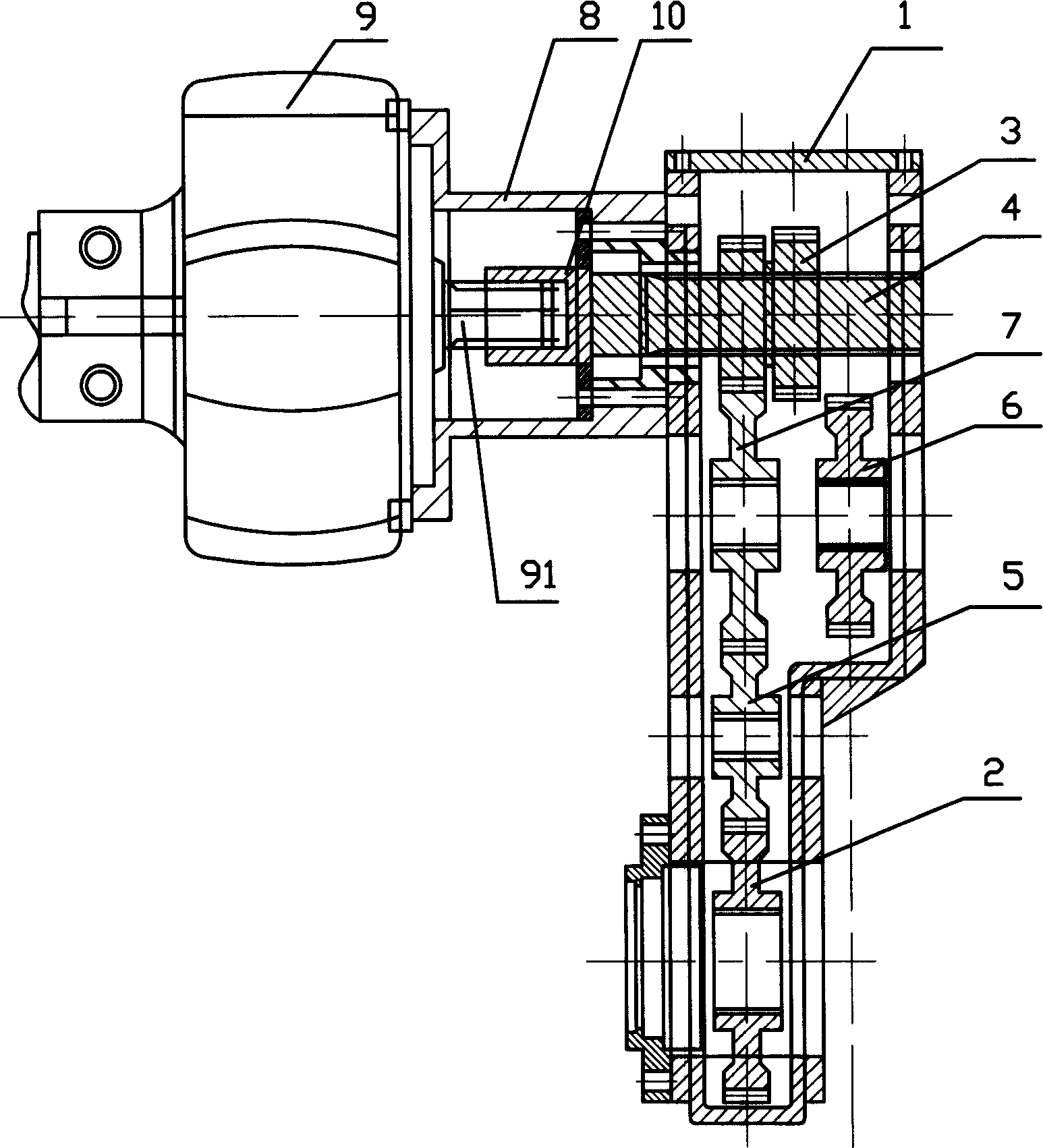 Hydraulic power driving mechanism of rotary tillage stubble-cutting machine