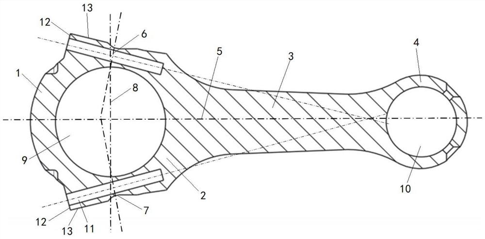 Explosive connecting rod and engine