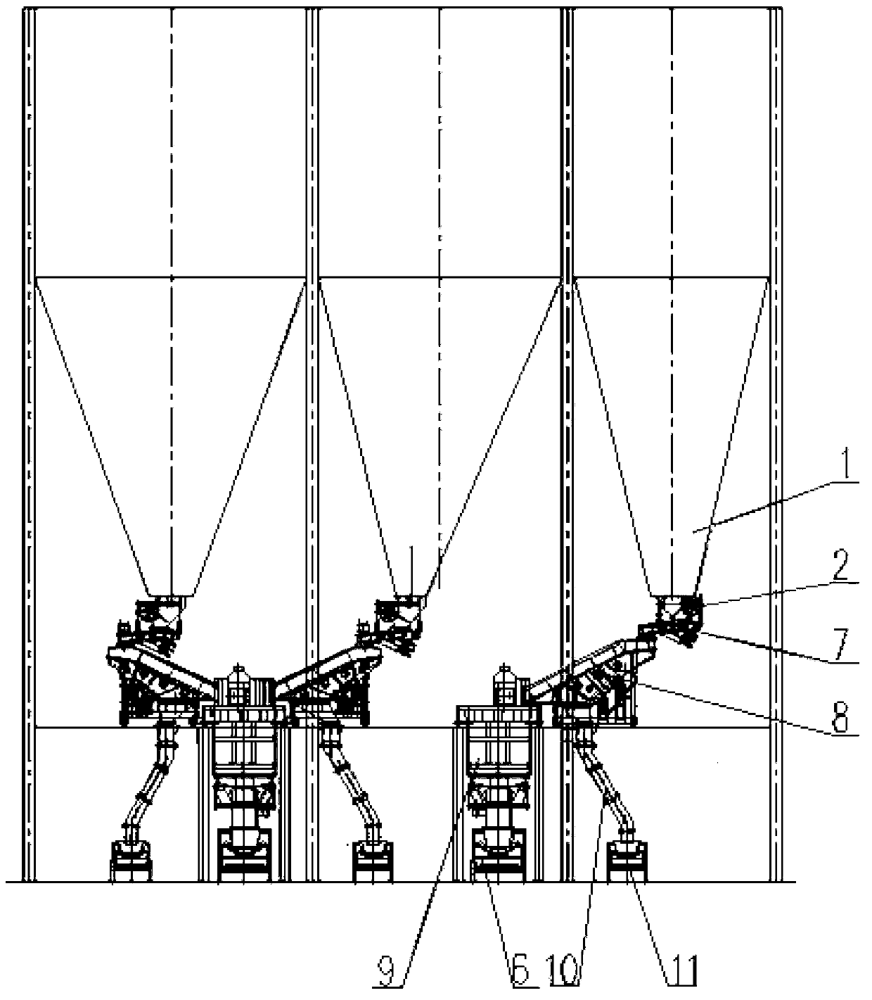 Non-blast furnace iron making device feeding system and method