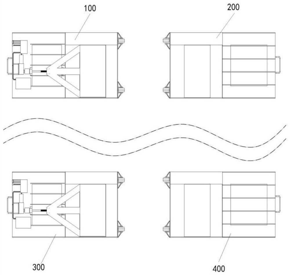 Electric straightening device for straightening collision test vehicle