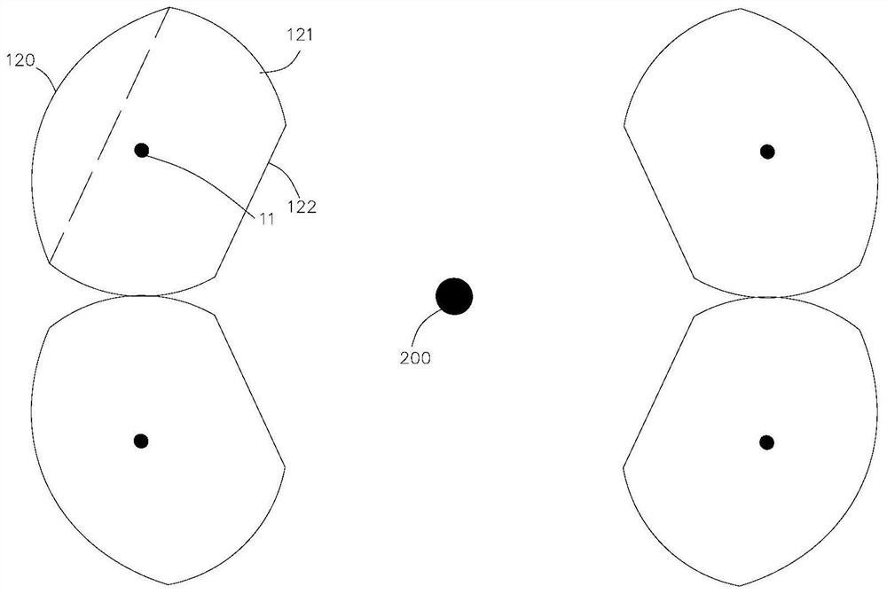 A high-temperature heating device based on double-combined reflectors