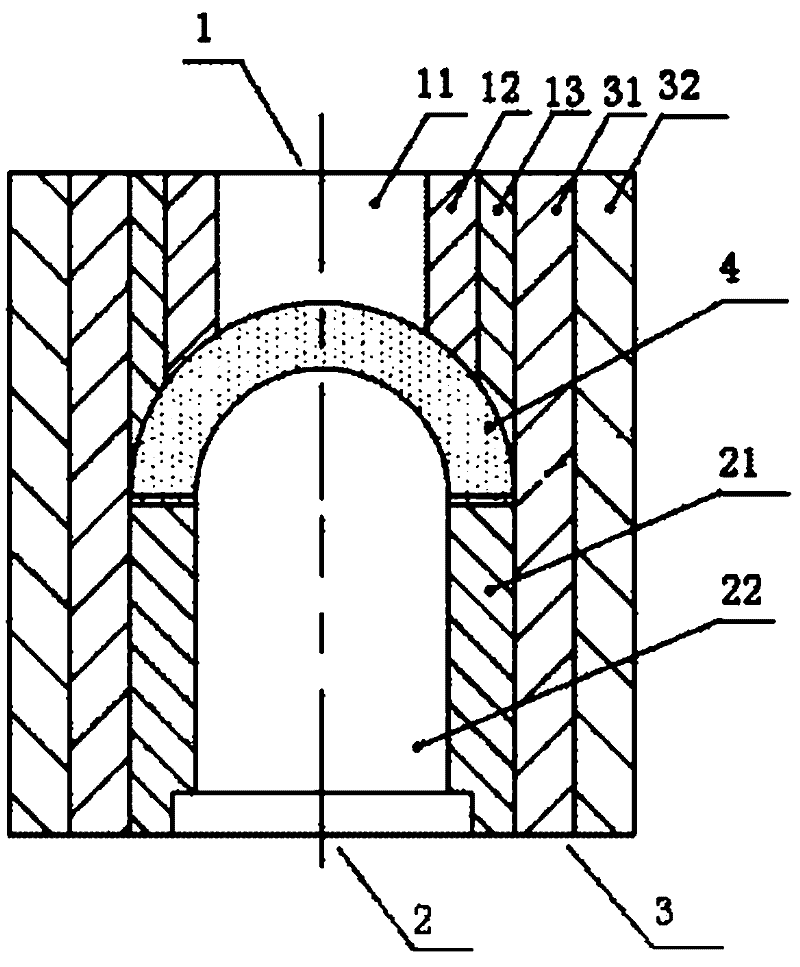 Mold and method for preparing hard alloy hollow sphere