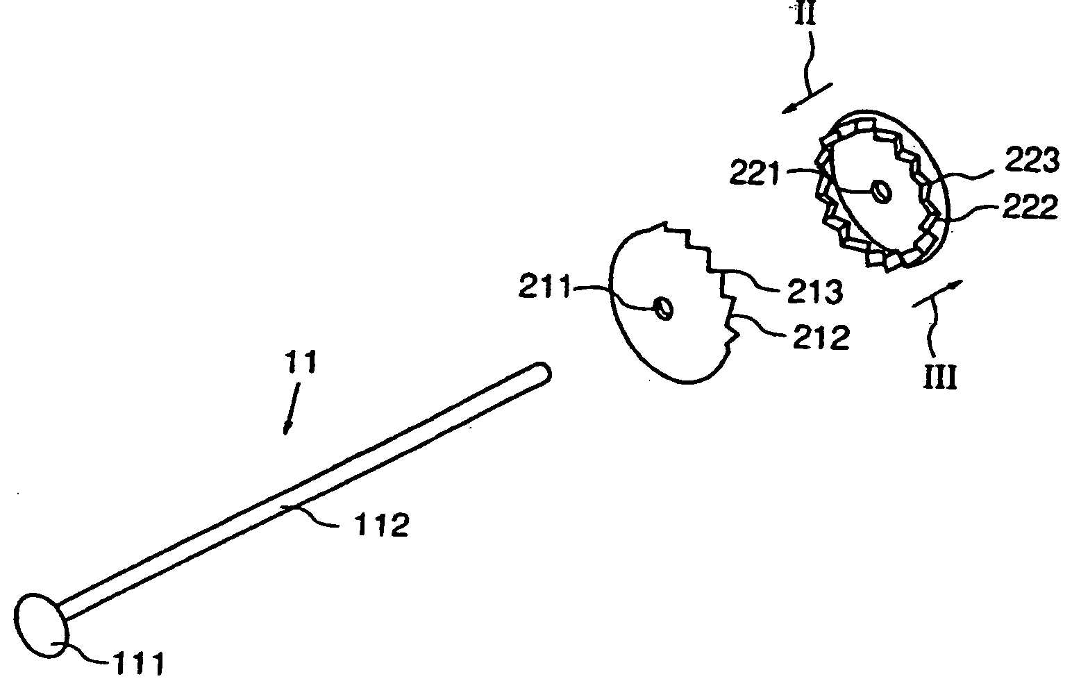 Device for postoperative fixation back into the cranium of a plug of bone removed therefrom during a surgical operation