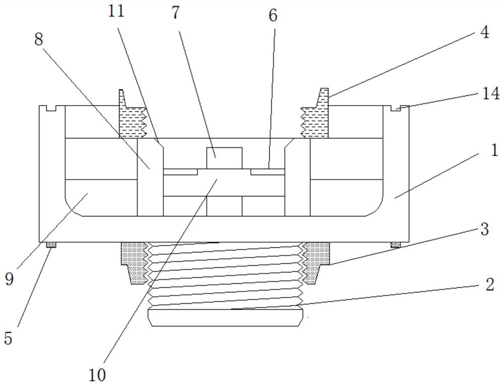 Aluminum pressure casting with good pressure resistance