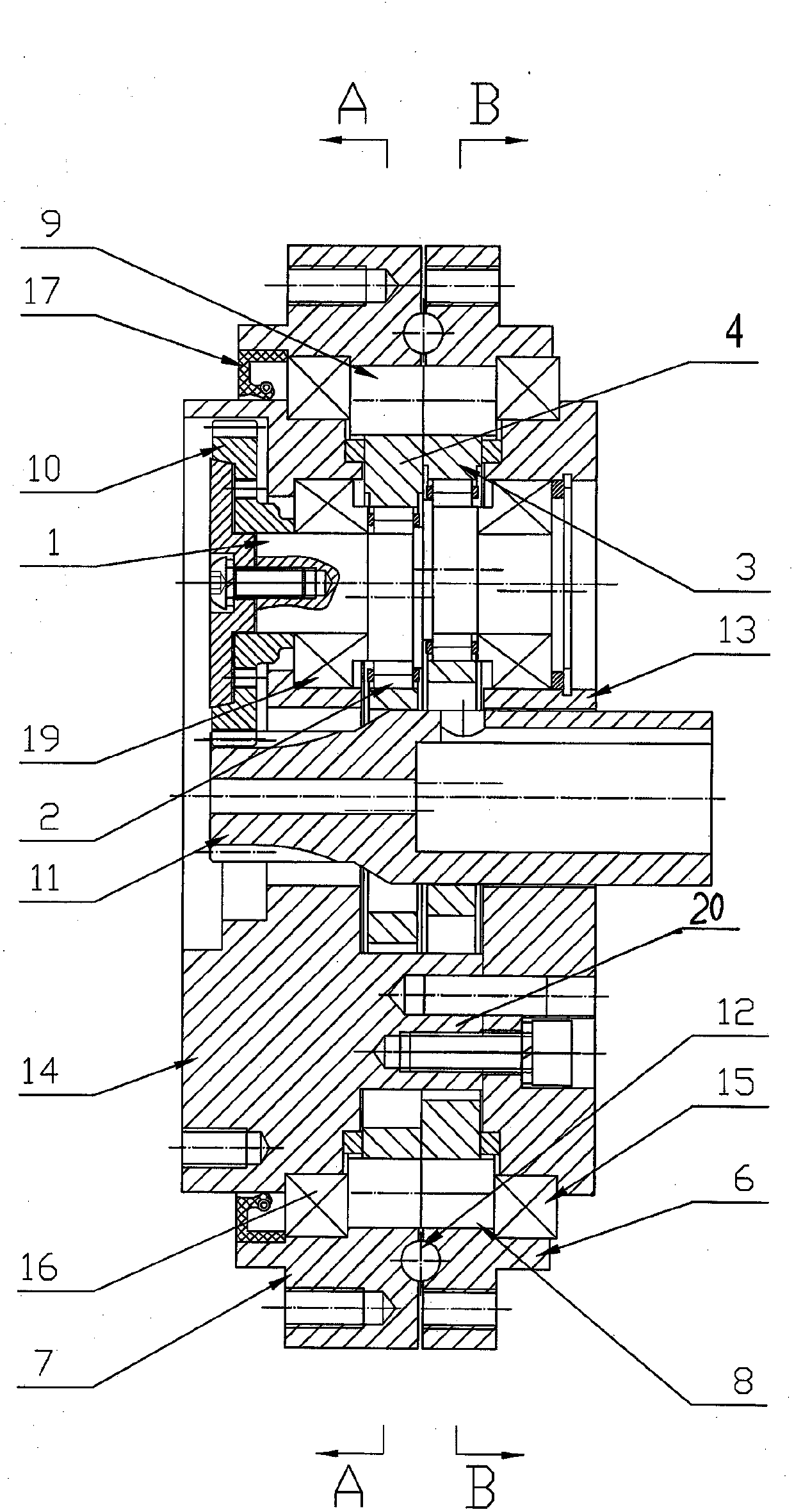 Complex precise cycloidal speed reducer