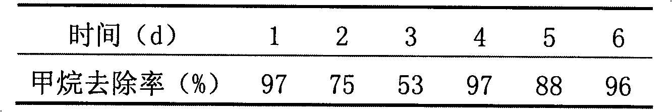 Method for removing methane in environment