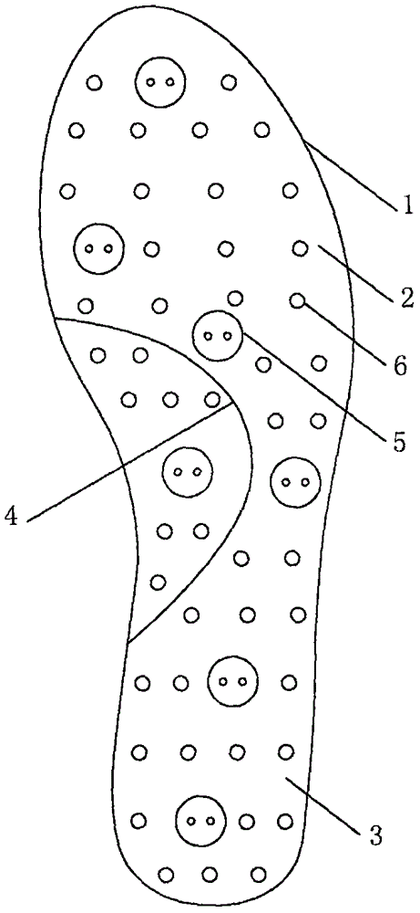 Natural self-heating healthcare physiotherapeutic insole and manufacturing method thereof