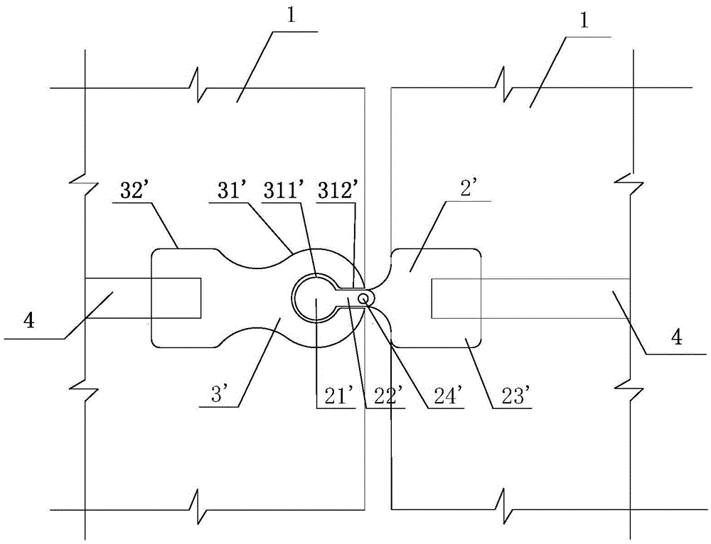 Segment longitudinal seam connecting assembly, tunnel segment structure and construction method