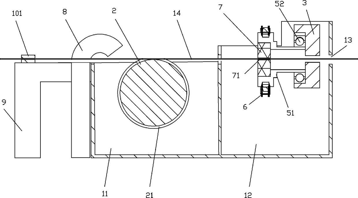 Painting device for chain wheel type enameled wire