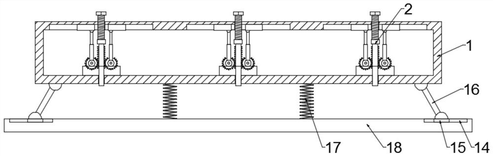 Damping supporting device for fan carrying