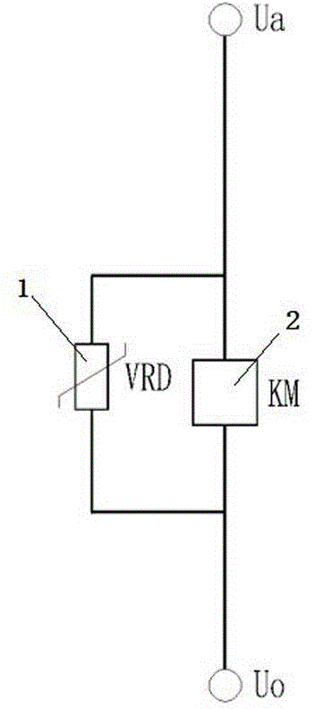 Rheostat circuit for eliminating contactor coil surge in switch cabinet