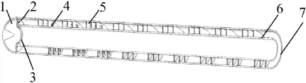 Spiral belt winding guide concentric launching cylinder