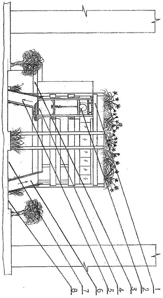 Urban road overhead garden type electric skip-floor parking business building