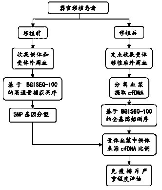 Method and application for determining donor and acceptor differential SNPs