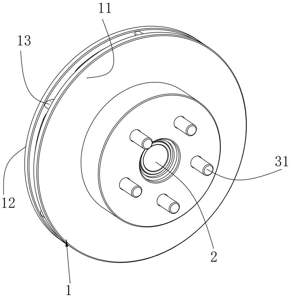 Centrifugal control circulating type active cooling brake disc robot