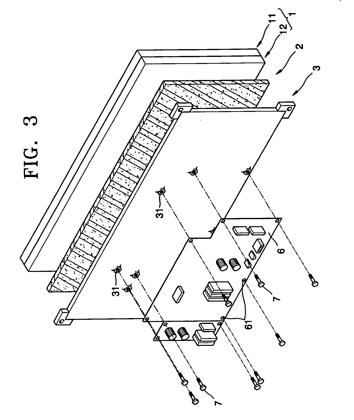 Structures for coupling and grounding a circuit board in a plasma display device