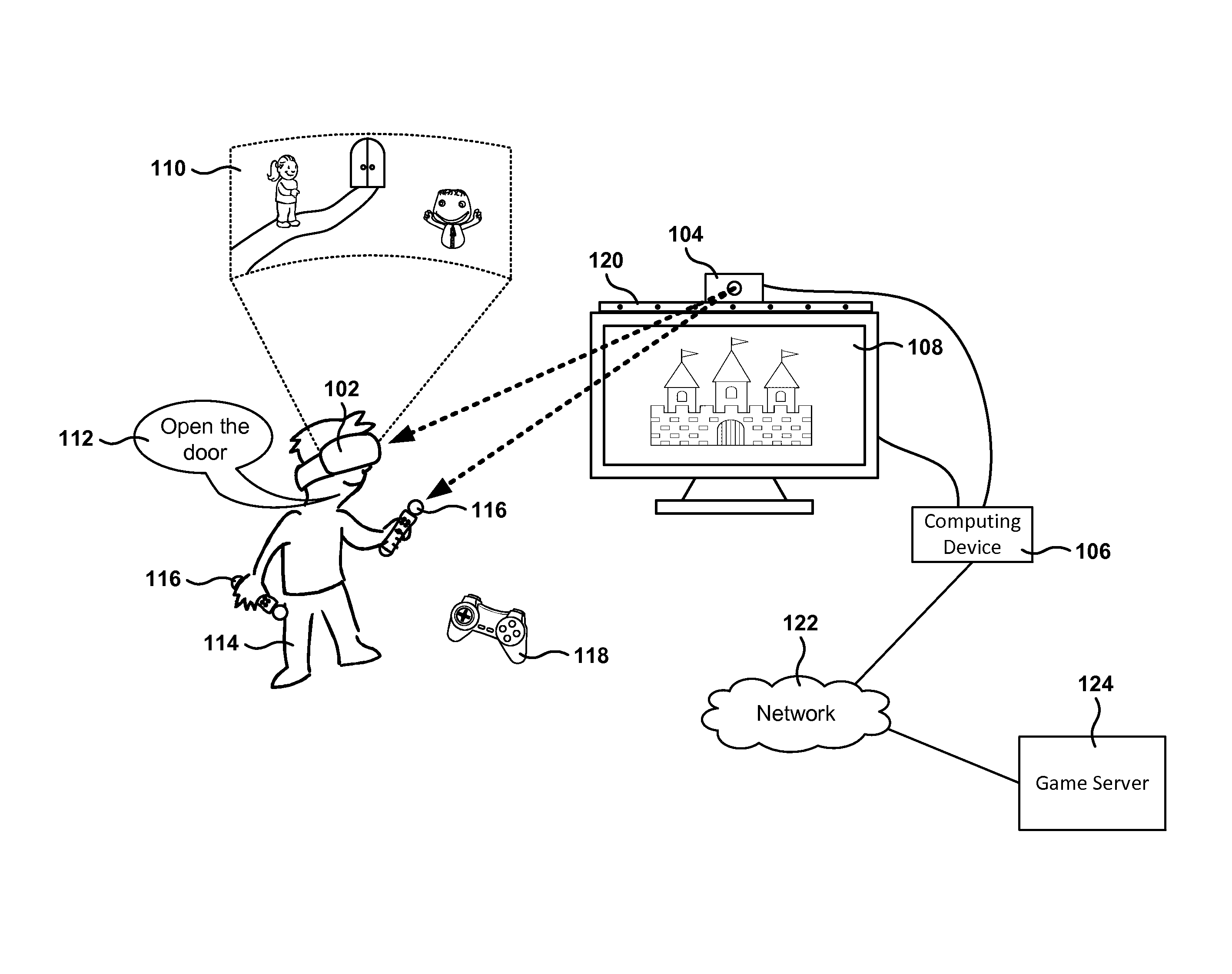 Image rendering responsive to user actions in head mounted display