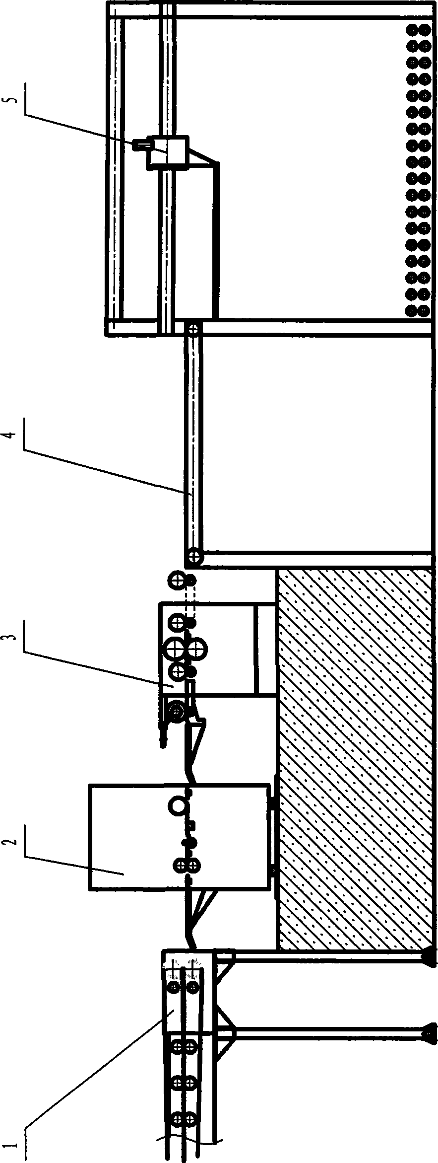 Paper-feeding accumulation structure of corrugated paper board production line