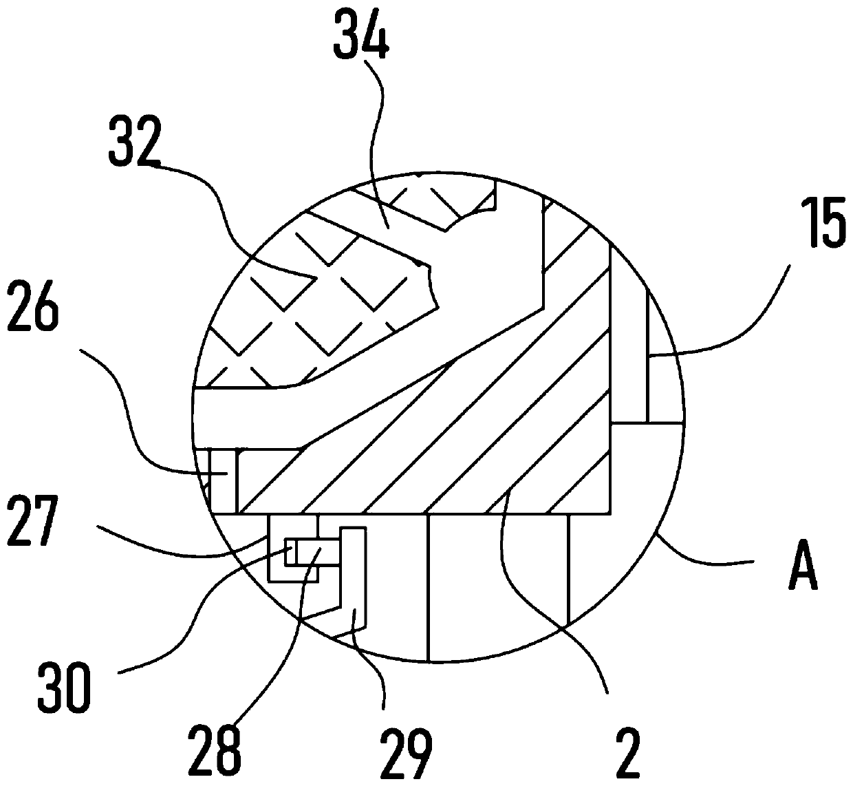 Material chemical processing grinding device