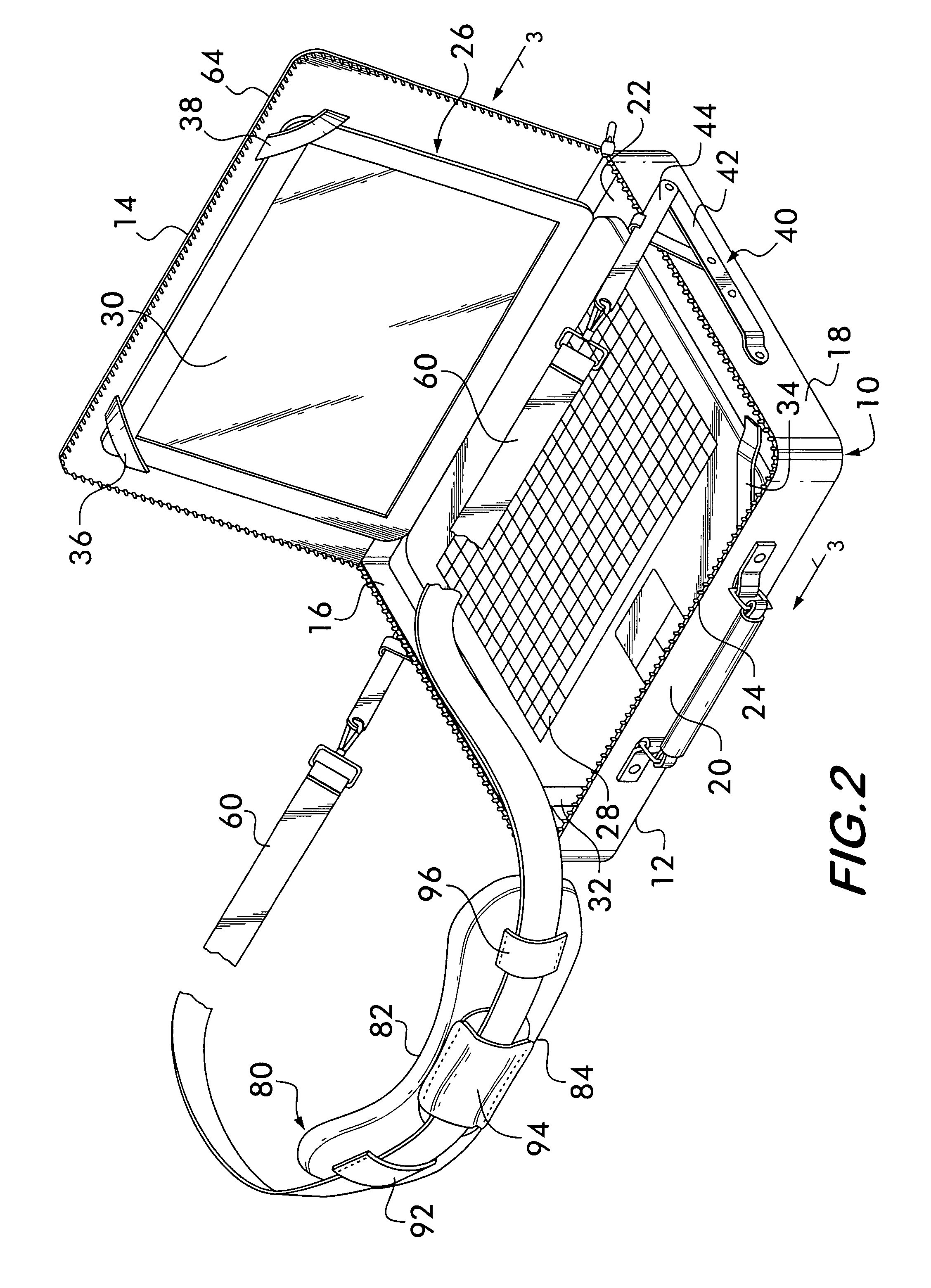 Laptop computer carrying case that transforms into a desk top