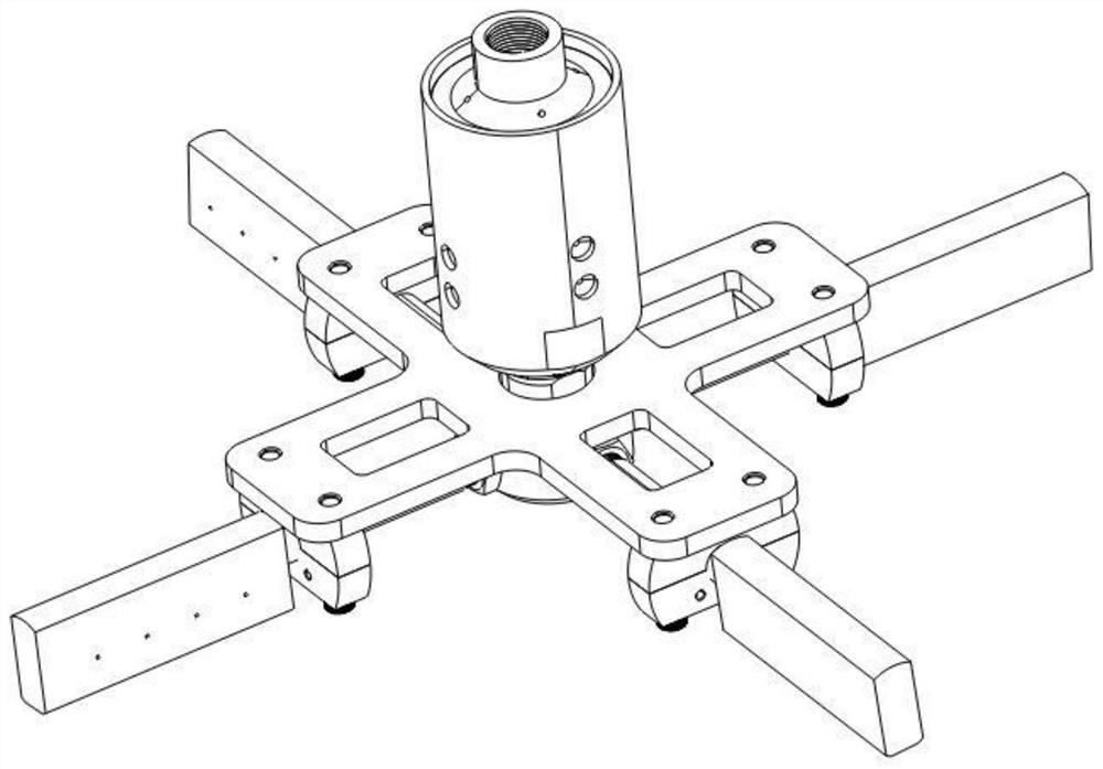 Rotary 18-nozzle jet flow cross-shaped spray head