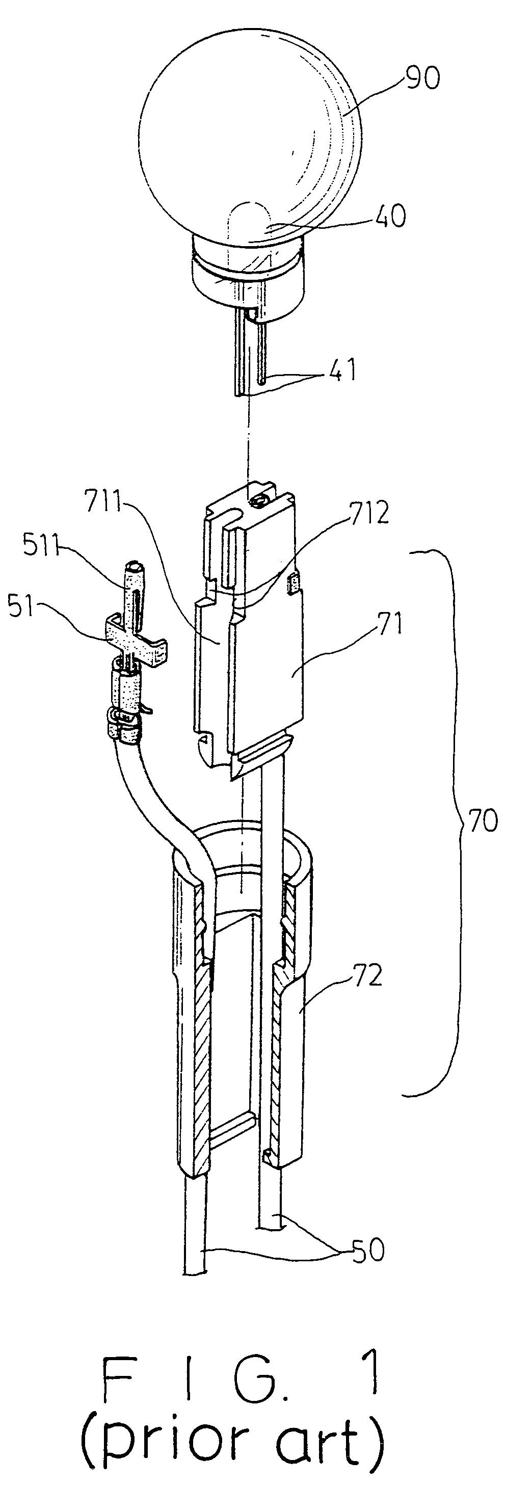 Stand structure of an LED Christmas lamp