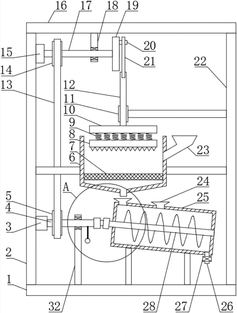 Stone-crushing concrete preparation device for buildings