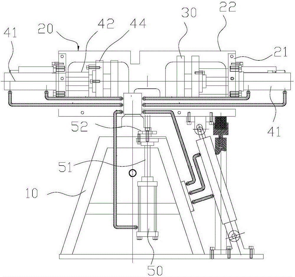 Steel die splitting and assembling device for pouring